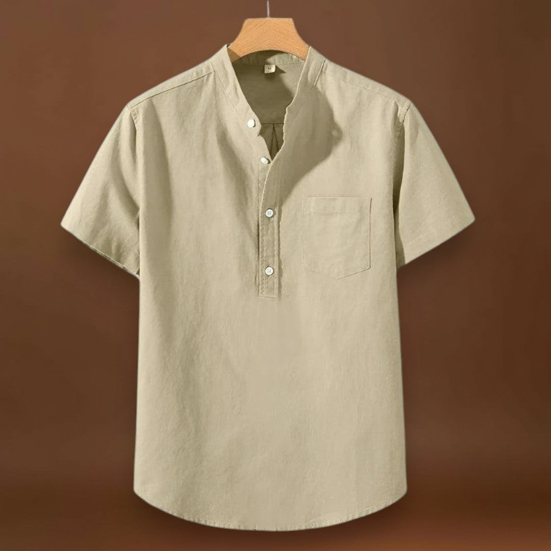 Camisa em Mistura de Poliéster - Gola Alta & Move-se Contigo