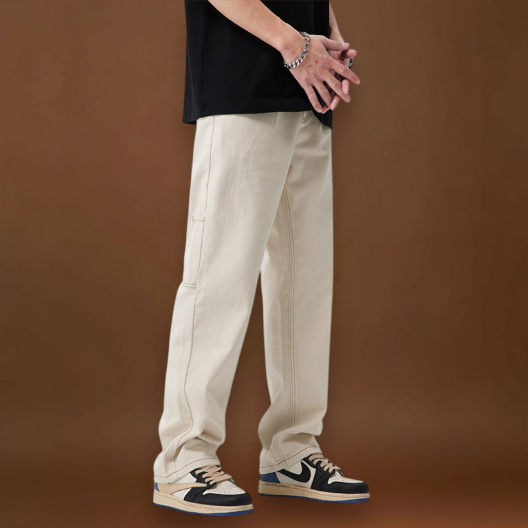 Calças de Poliéster – Perna Reta e Movimento Fácil