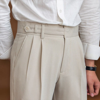 Calças em Mistura de Poliéster - Ajuste Streamlined e Manutenção da Forma