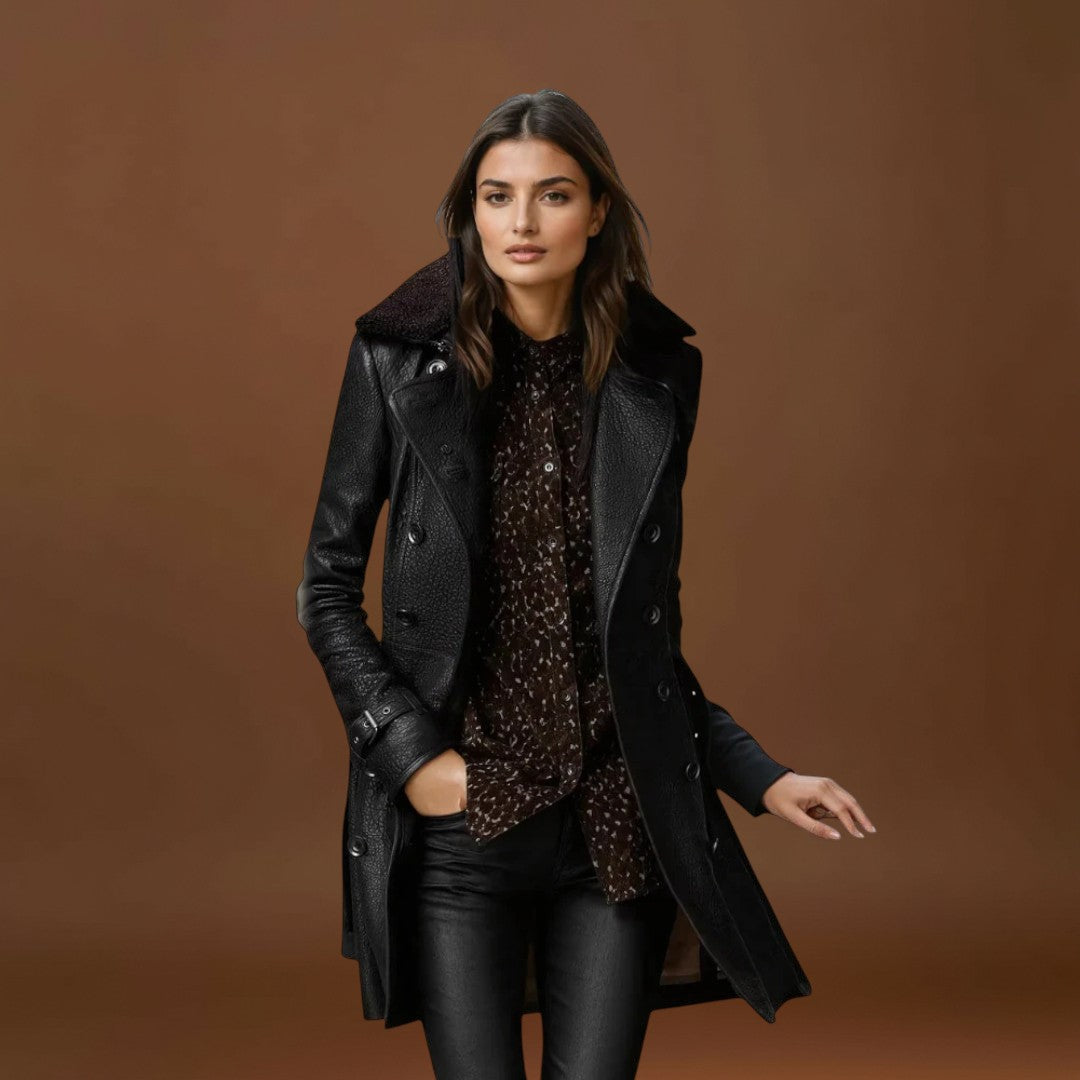 Maria - Elegante Casaco de Couro