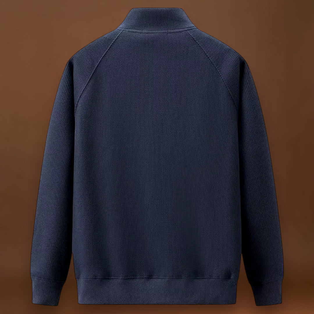 António | Pullover Mistura Poliéster Zíper Frontal