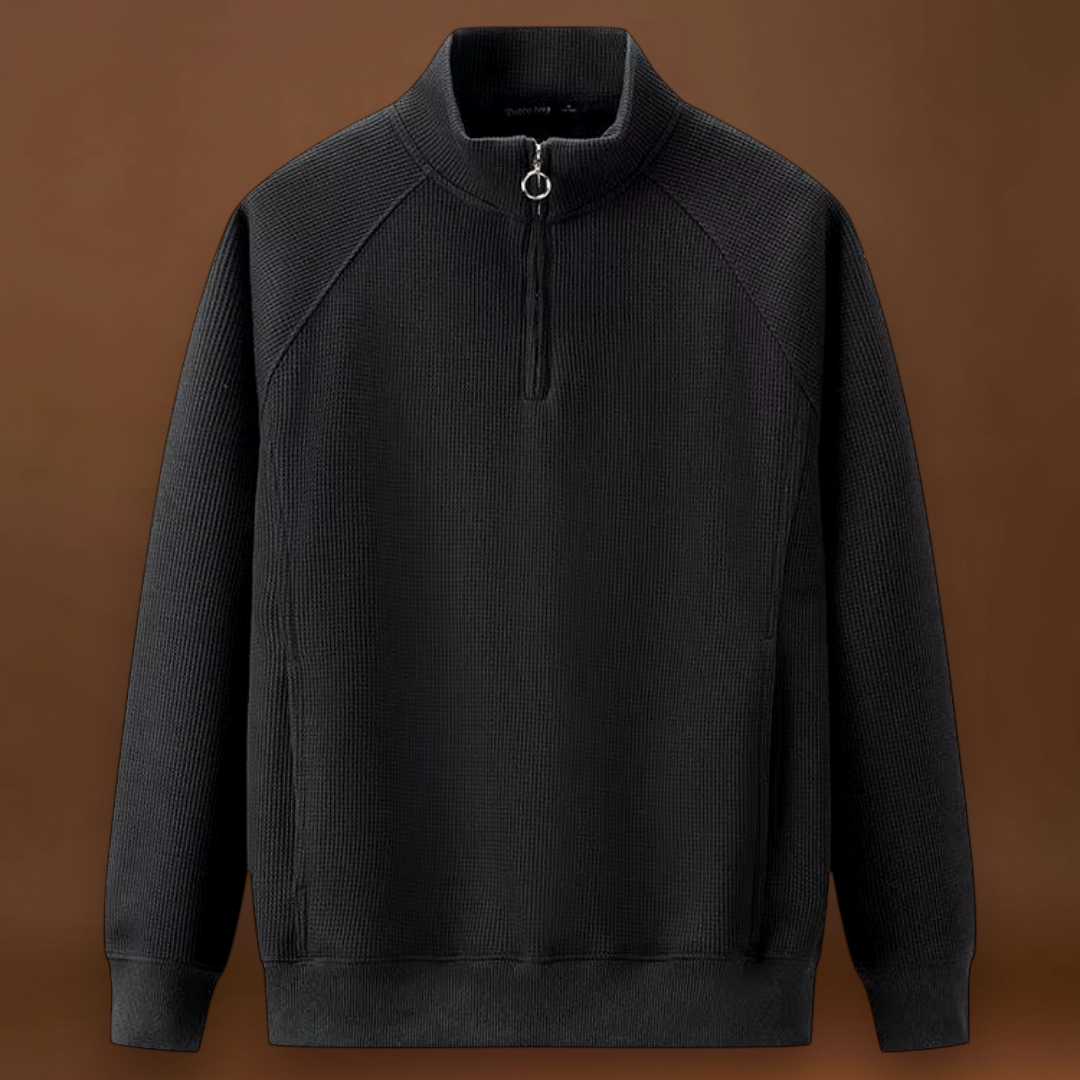 António | Pullover Mistura Poliéster Zíper Frontal