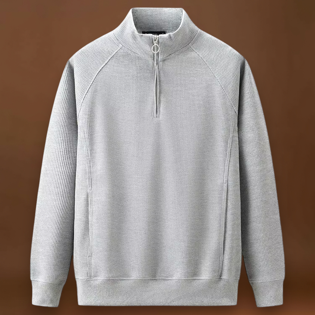 António | Pullover Mistura Poliéster Zíper Frontal