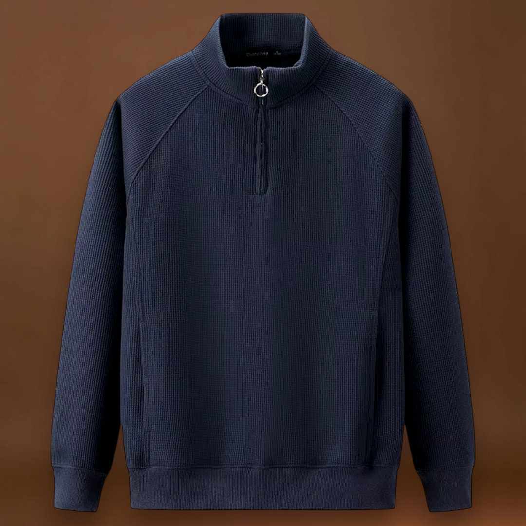 António | Pullover Mistura Poliéster Zíper Frontal