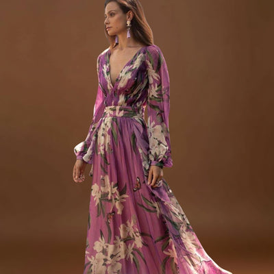 Cláudia - Vestido maxi elegante de alta qualidade