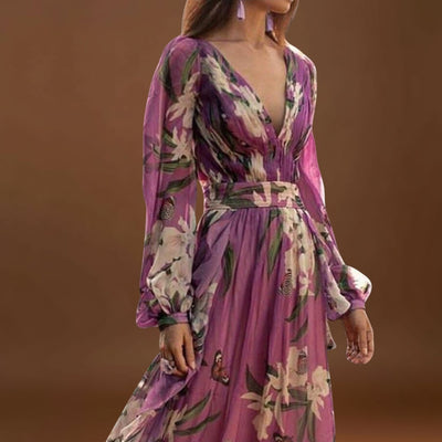 Cláudia - Vestido maxi elegante de alta qualidade