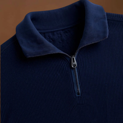 Sweater de Gola Alta com Zíper - Mistura de Malha