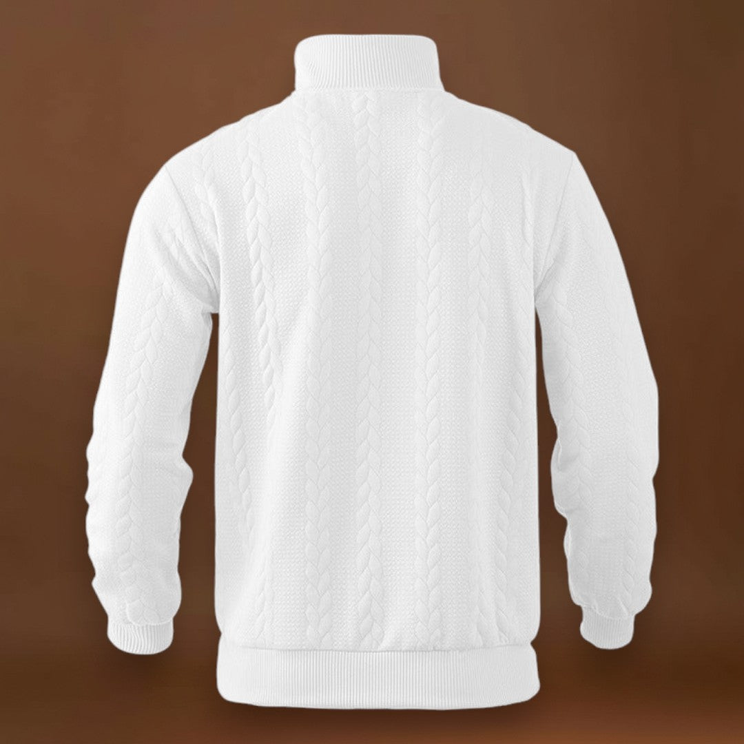 João | Suéter Meio-Zíper Trama Microfina Respirável