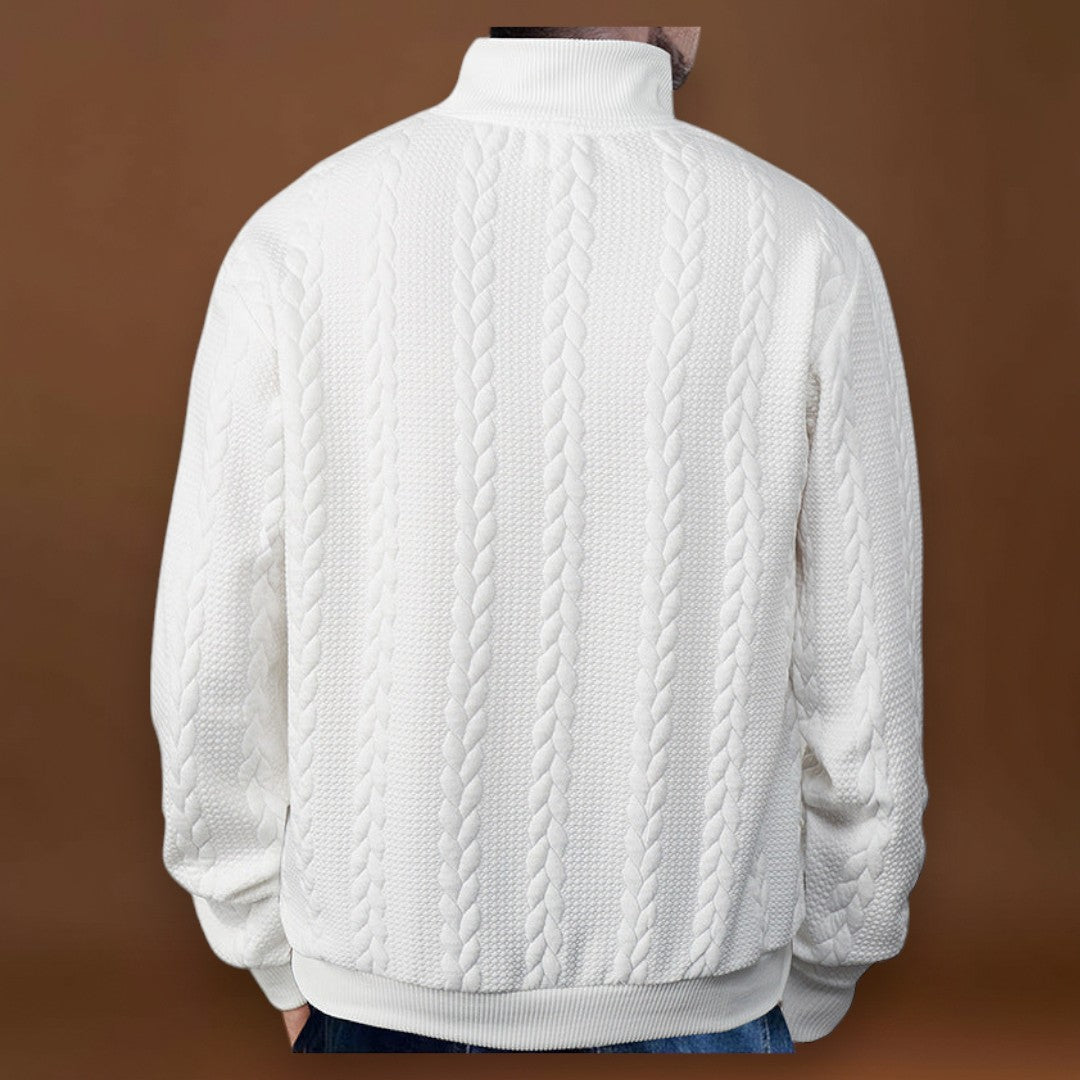 João | Suéter Meio-Zíper Trama Microfina Respirável