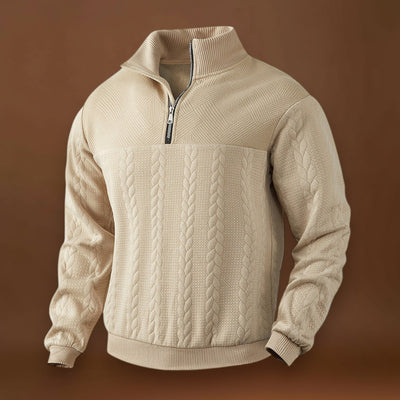 João | Suéter Meio-Zíper Trama Microfina Respirável