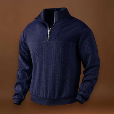 João | Suéter Meio-Zíper Trama Microfina Respirável