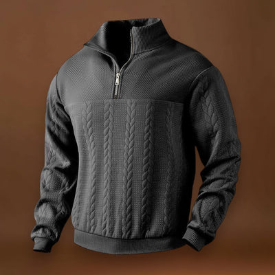 João | Suéter Meio-Zíper Trama Microfina Respirável