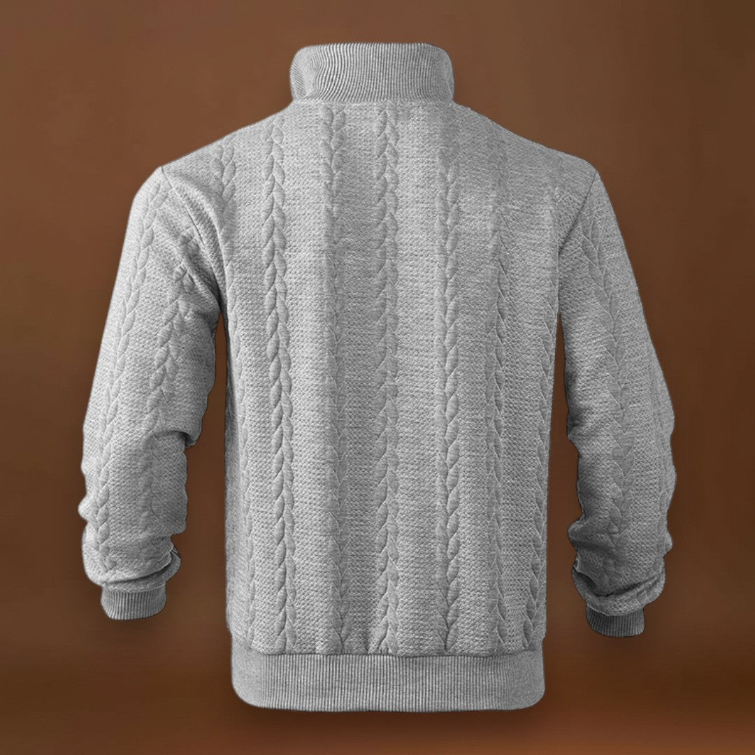 João | Suéter Meio-Zíper Trama Microfina Respirável