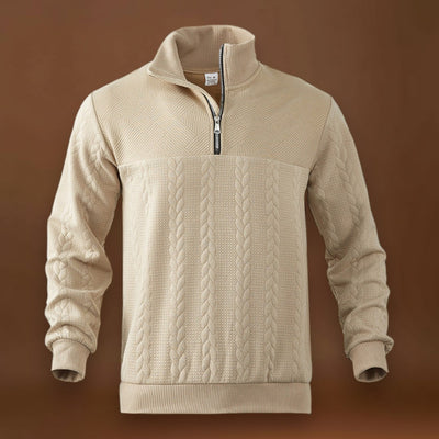 João | Suéter Meio-Zíper Trama Microfina Respirável