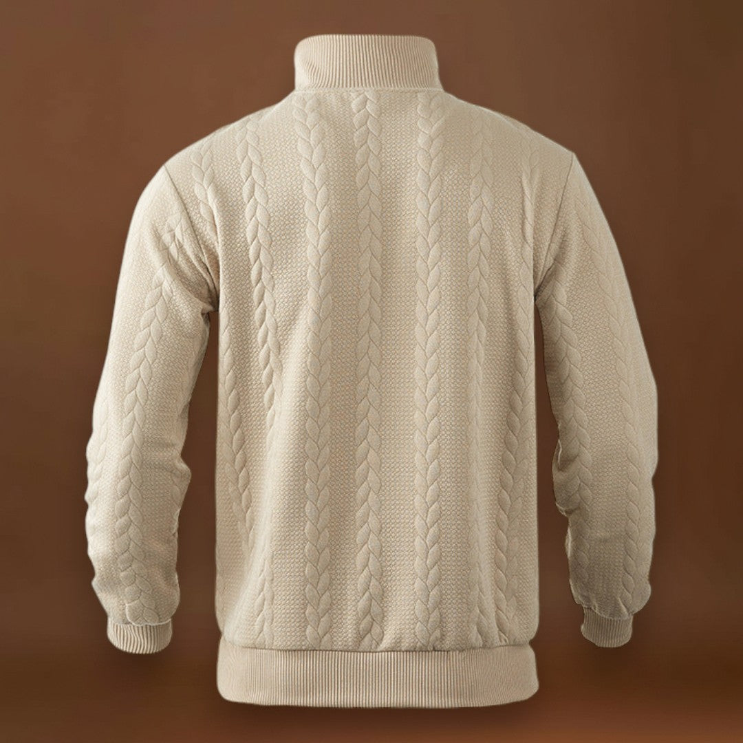 João | Suéter Meio-Zíper Trama Microfina Respirável