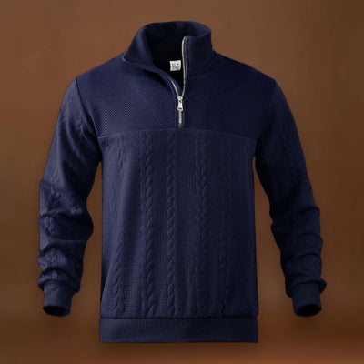 João | Suéter Meio-Zíper Trama Microfina Respirável