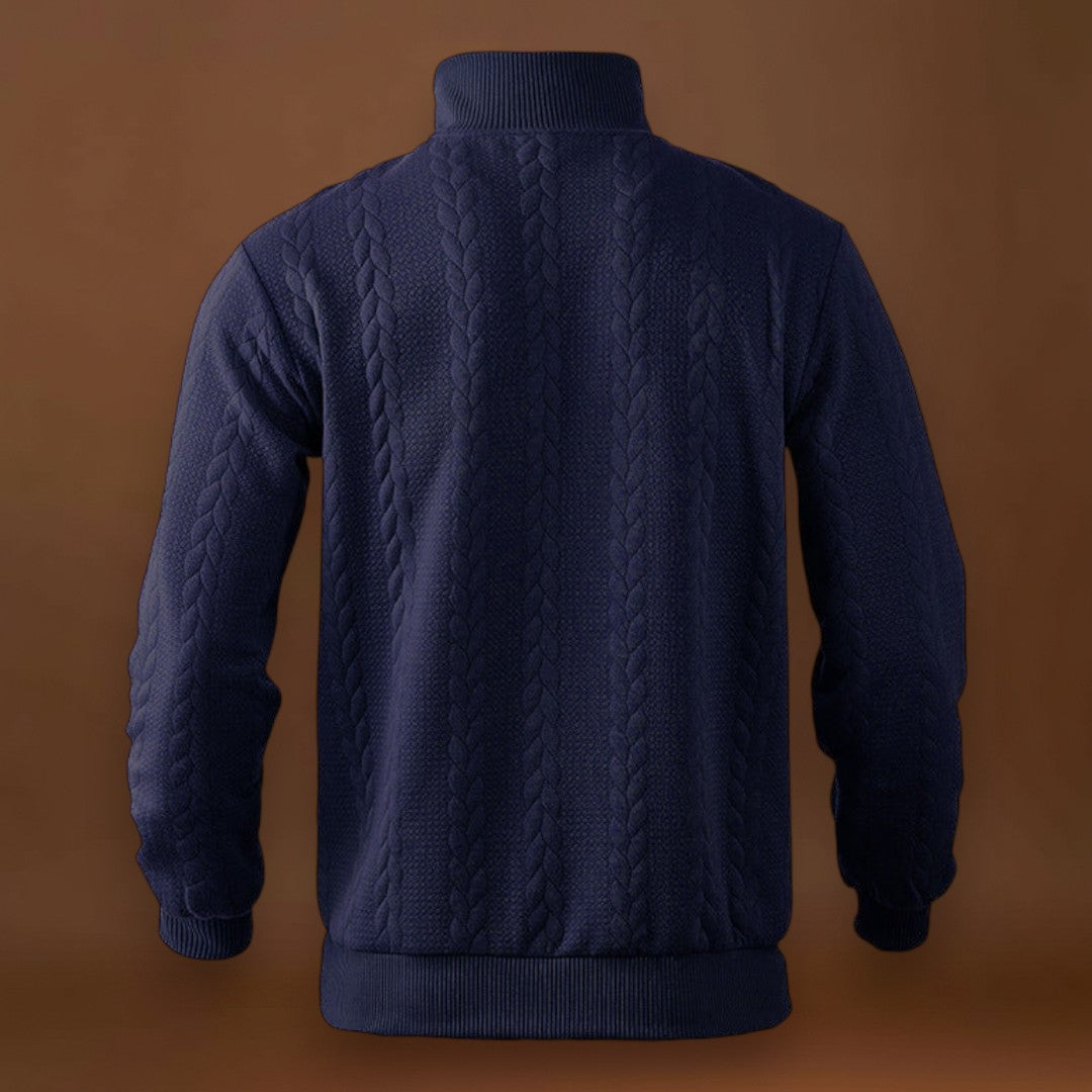 João | Suéter Meio-Zíper Trama Microfina Respirável