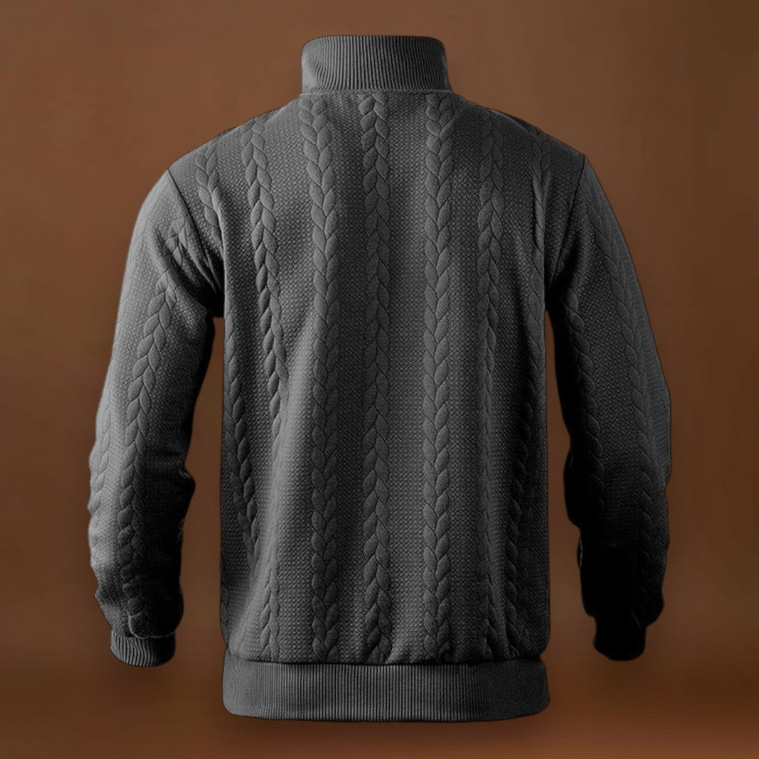 João | Suéter Meio-Zíper Trama Microfina Respirável