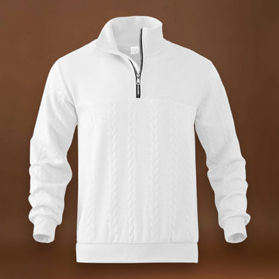 João | Suéter Meio-Zíper Trama Microfina Respirável