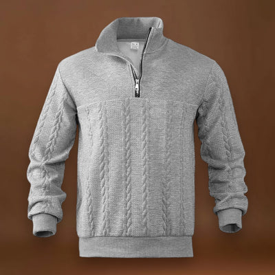 João | Suéter Meio-Zíper Trama Microfina Respirável