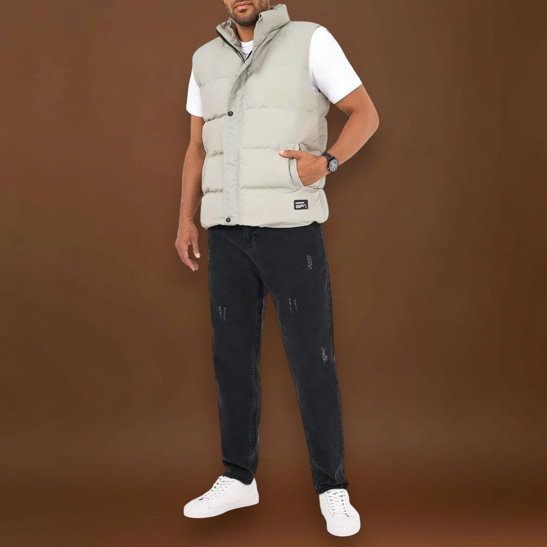 Colete Almofadado - Fecho Frontal com Zíper e Aquecimento Respirável do Tronco