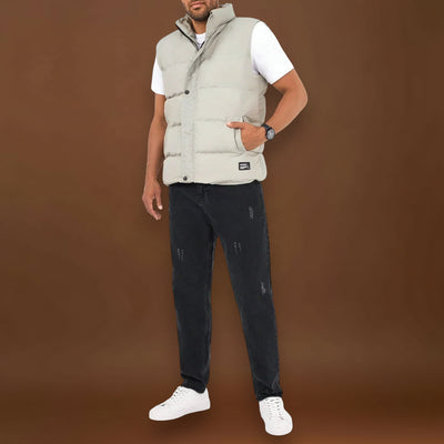 Colete Almofadado - Fecho Frontal com Zíper e Aquecimento Respirável do Tronco