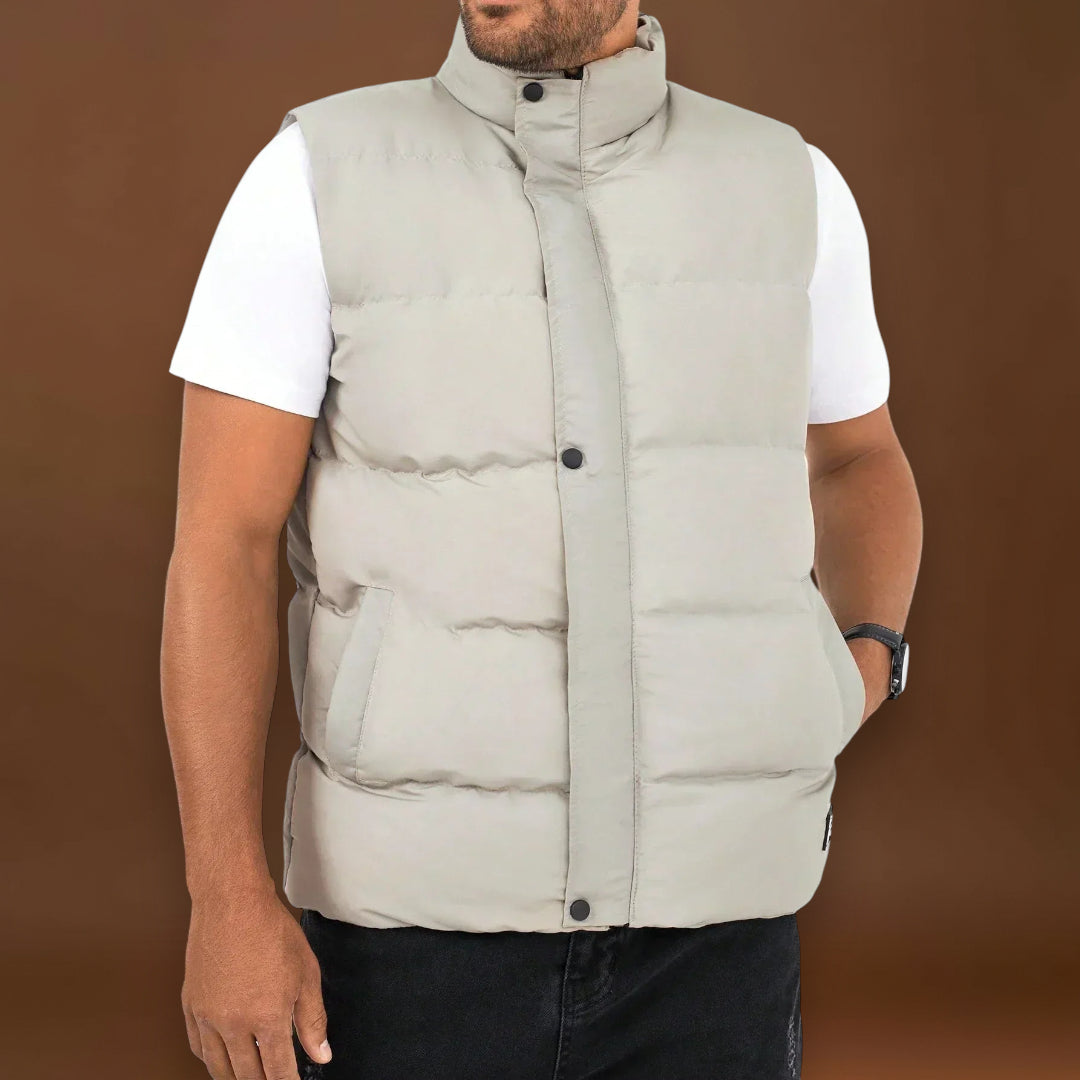 Colete Almofadado - Fecho Frontal com Zíper e Aquecimento Respirável do Tronco