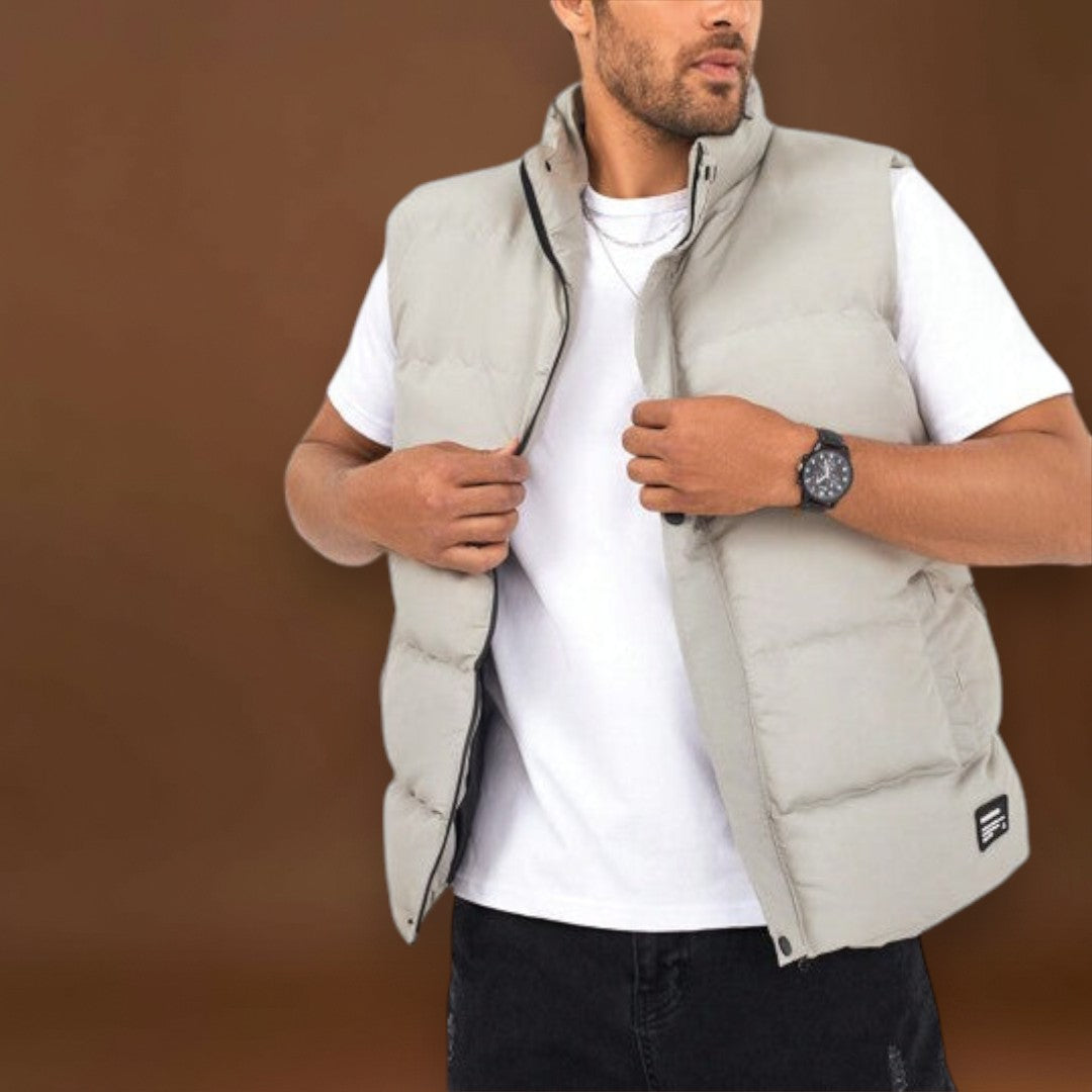 Colete Almofadado - Fecho Frontal com Zíper e Aquecimento Respirável do Tronco