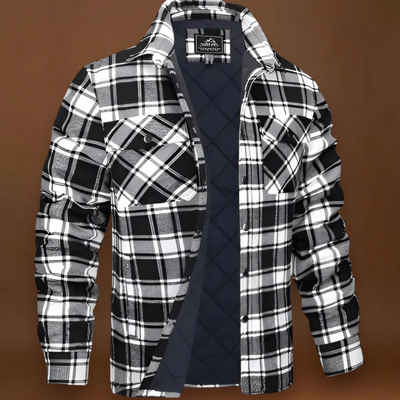 Camisa Jaqueta Acolchoada – Exterior em Xadrez e Calor Uniforme