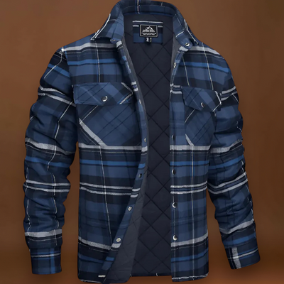 Camisa Jaqueta Acolchoada – Exterior em Xadrez e Calor Uniforme