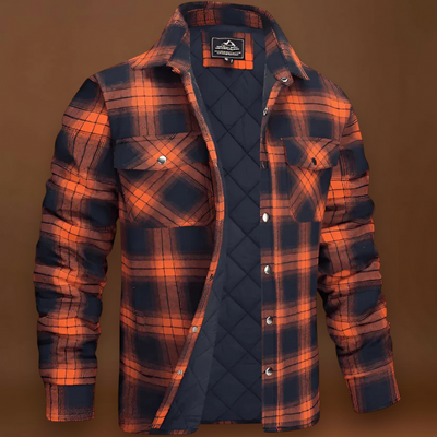 Camisa Jaqueta Acolchoada – Exterior em Xadrez e Calor Uniforme