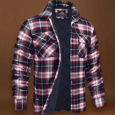 Camisa Jaqueta Acolchoada – Exterior em Xadrez e Calor Uniforme