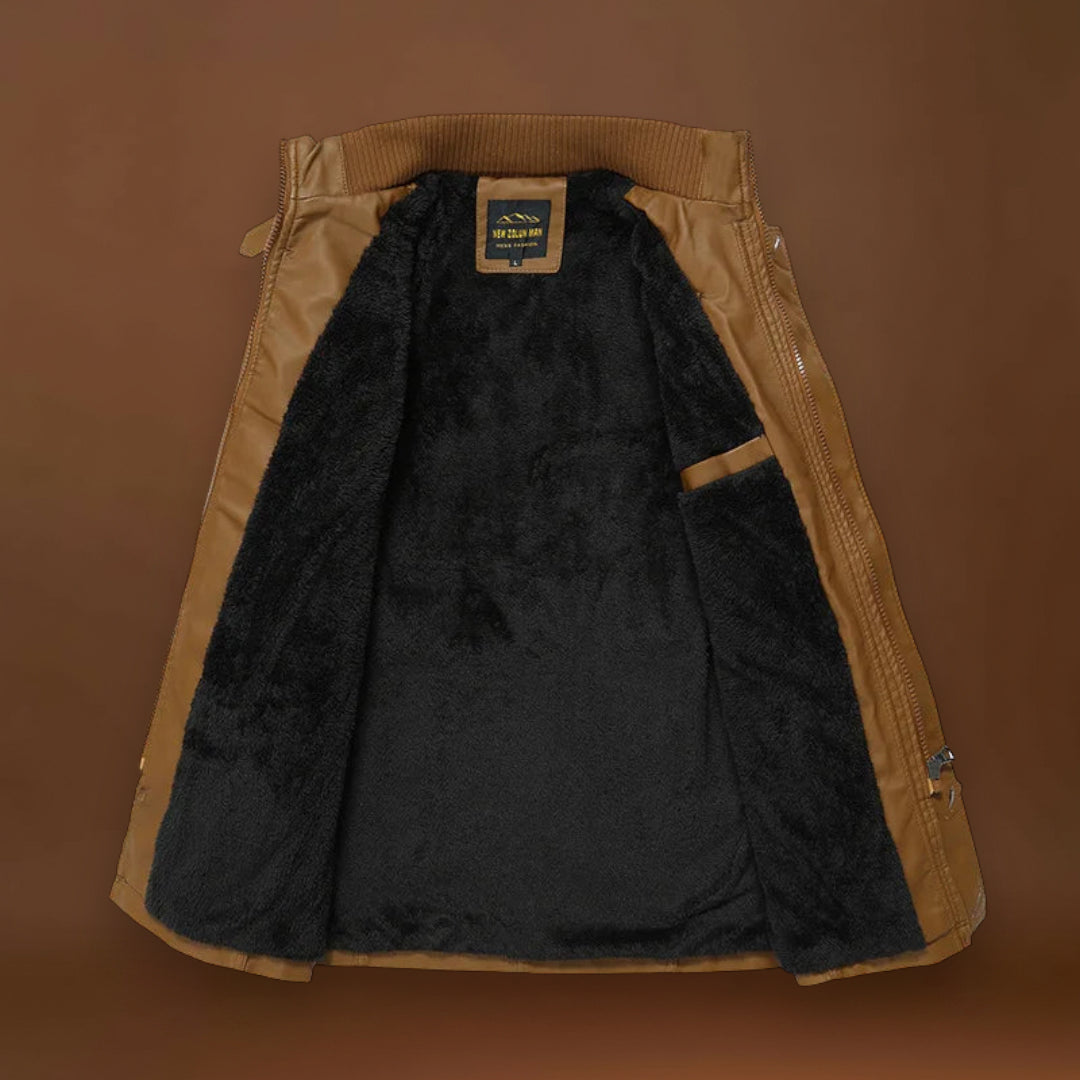 Cole - Jaqueta de couro longa