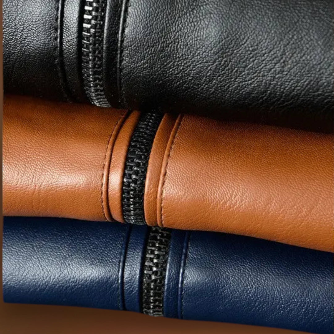 Troy - Jaqueta de couro casual