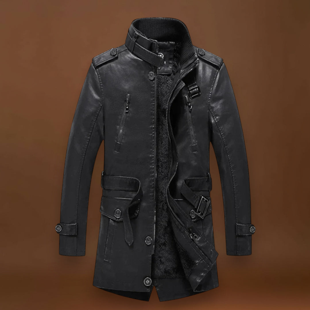 Cole - Jaqueta de couro longa