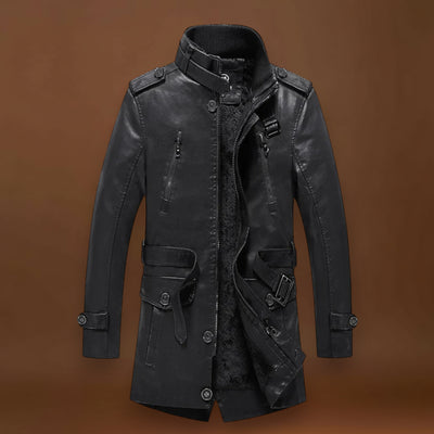Cole - Jaqueta de couro longa