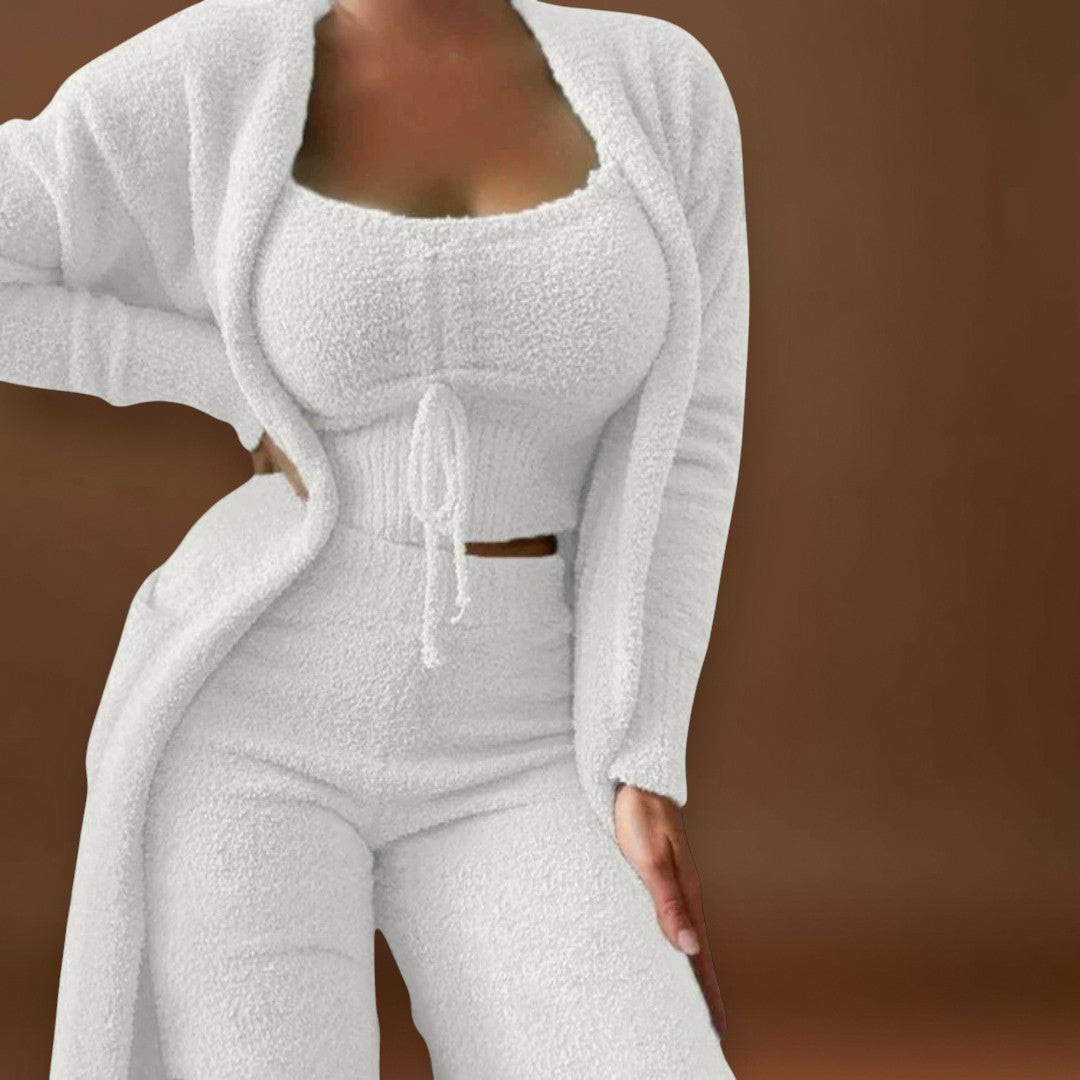 Raquel - Conjunto de Pijama de 3 Peças