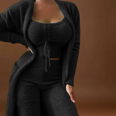 Raquel - Conjunto de Pijama de 3 Peças