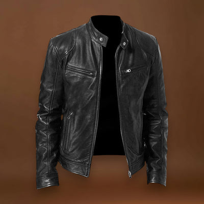 Victor - Jaqueta de Couro Casual: Estilo Atemporal e Conforto