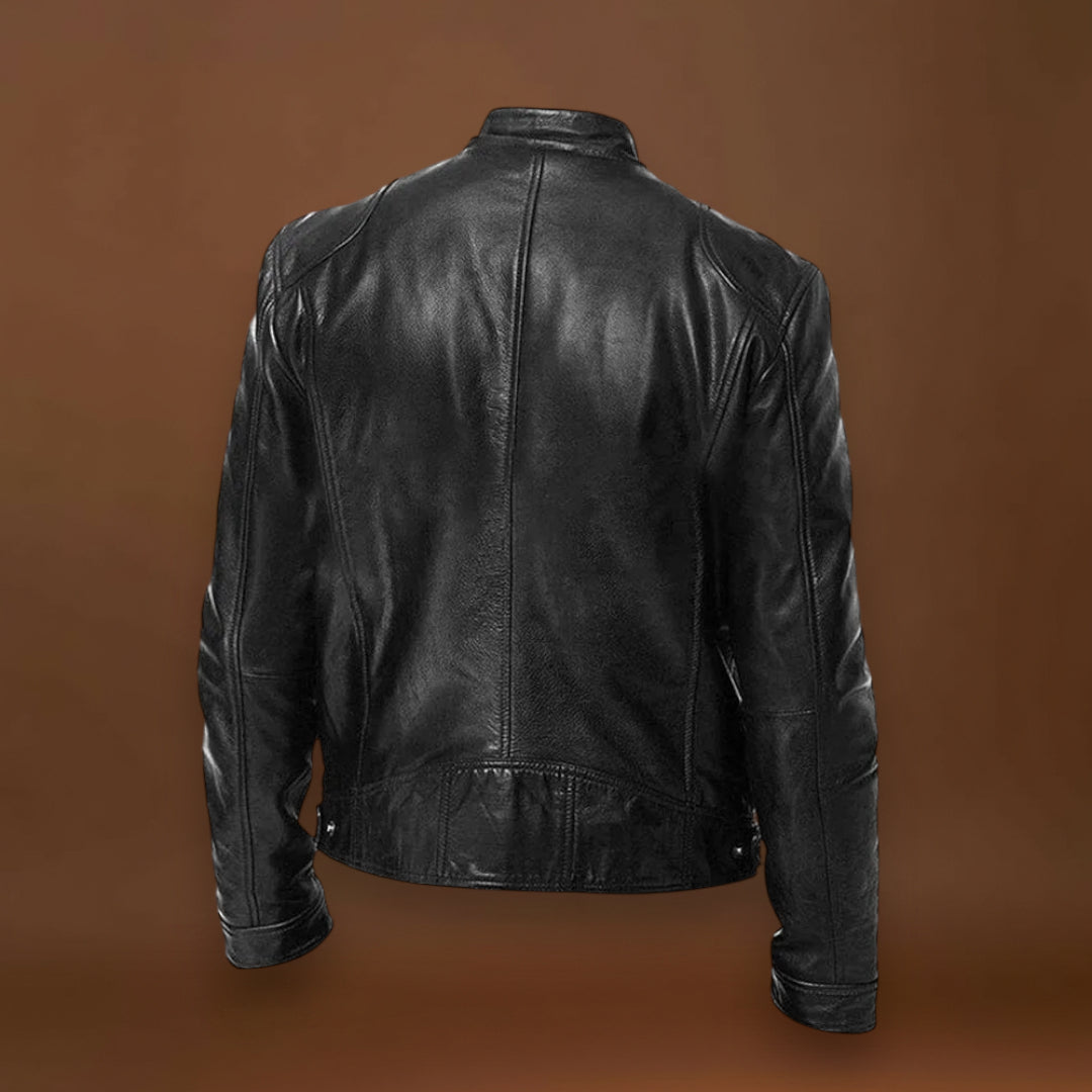 Victor - Jaqueta de Couro Casual: Estilo Atemporal e Conforto