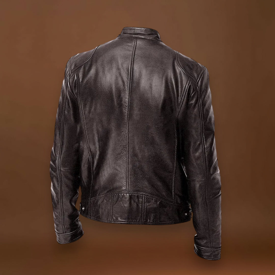 Victor - Jaqueta de Couro Casual: Estilo Atemporal e Conforto