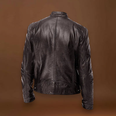 Victor - Jaqueta de Couro Casual: Estilo Atemporal e Conforto