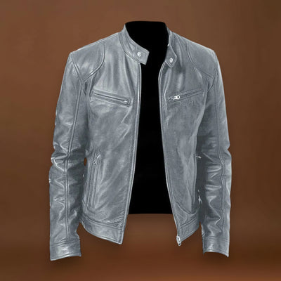 Victor - Jaqueta de Couro Casual: Estilo Atemporal e Conforto