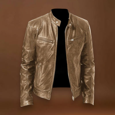 Victor - Jaqueta de Couro Casual: Estilo Atemporal e Conforto