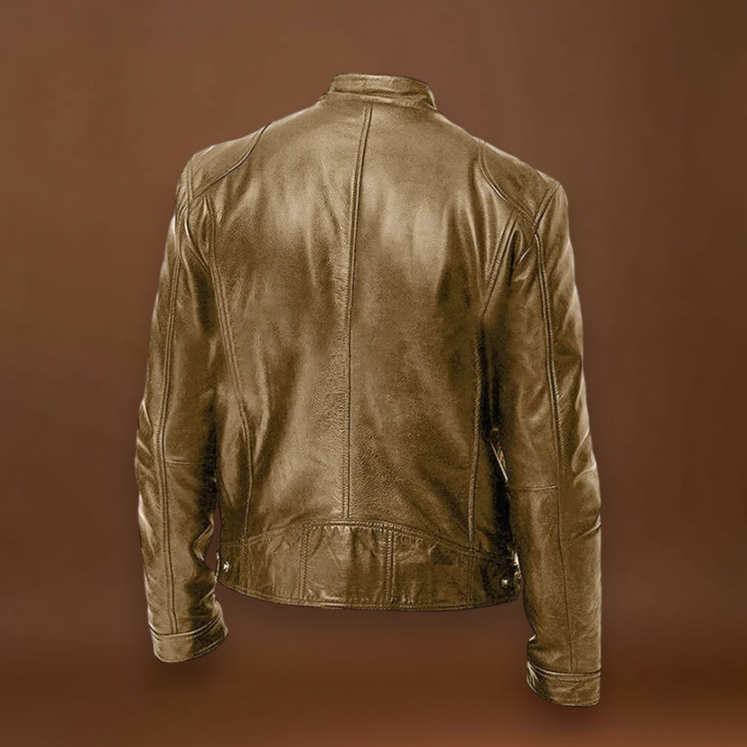 Victor - Jaqueta de Couro Casual: Estilo Atemporal e Conforto