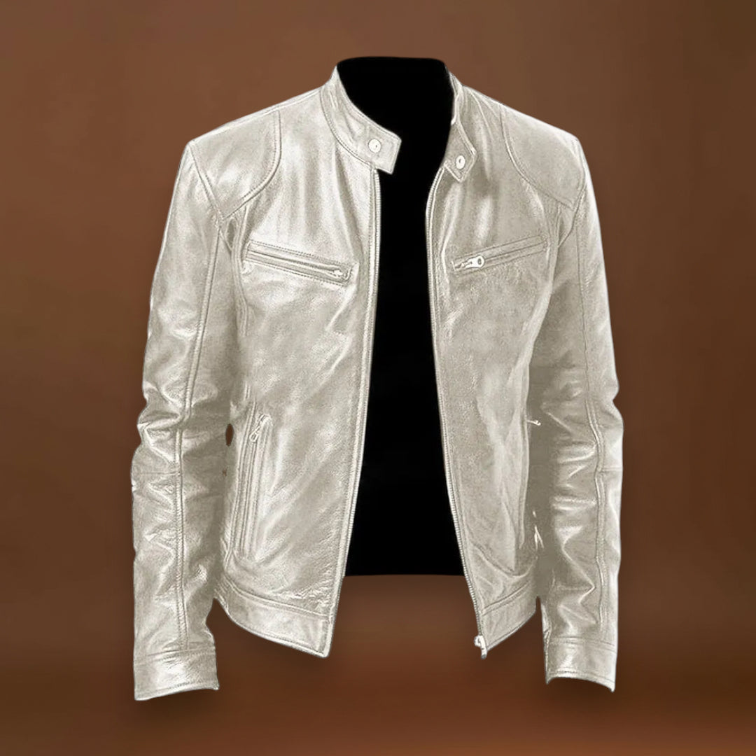 Victor - Jaqueta de Couro Casual: Estilo Atemporal e Conforto