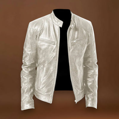Victor - Jaqueta de Couro Casual: Estilo Atemporal e Conforto