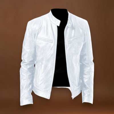 Victor - Jaqueta de Couro Casual: Estilo Atemporal e Conforto