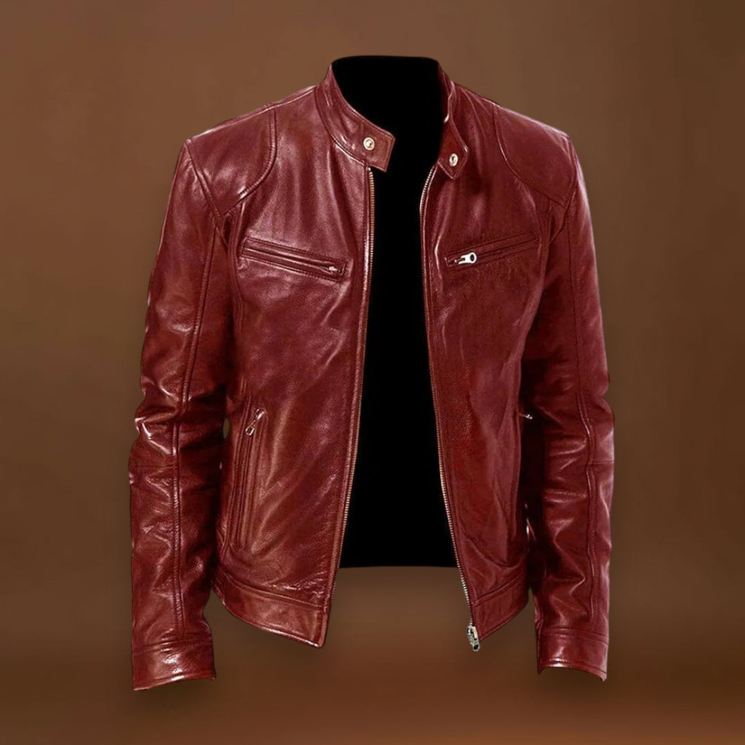 Victor - Jaqueta de Couro Casual: Estilo Atemporal e Conforto