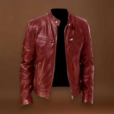 Victor - Jaqueta de Couro Casual: Estilo Atemporal e Conforto